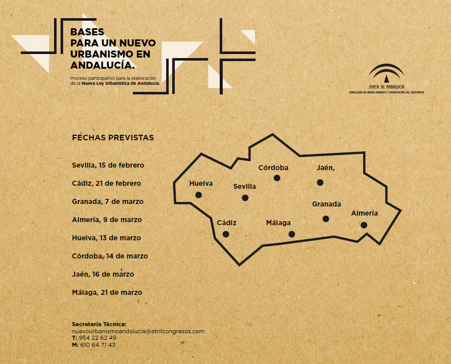 Jornadas Bases para un nuevo urbanismo en Andalucía. Proceso participativo para la elaboración de la nueva ley urbanística de Andalucía