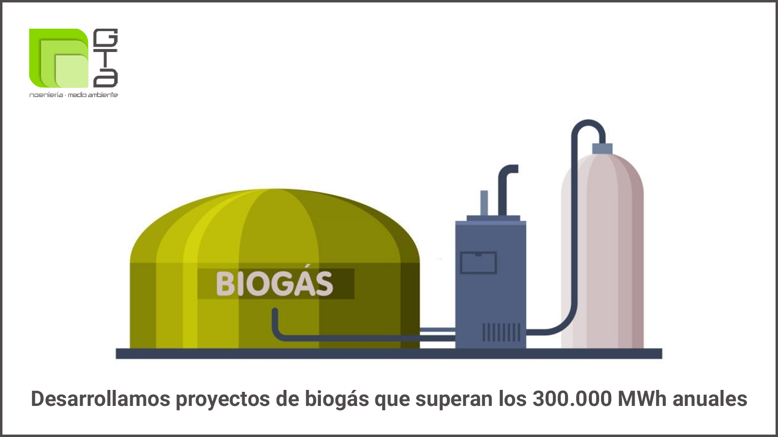 GTA desarrolla proyectos de biogás que superan los 300.000 MWh anuales