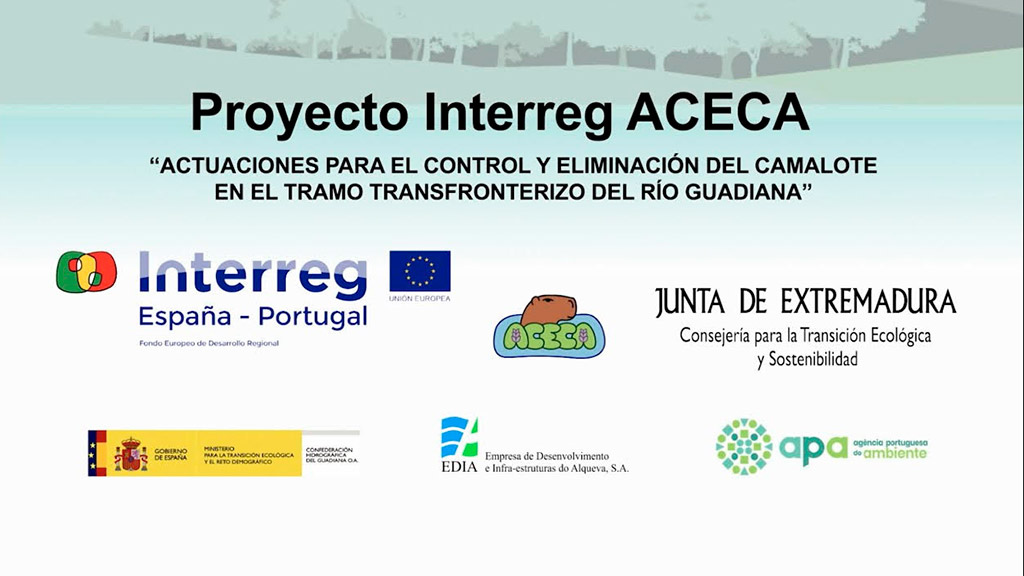 Proyecto Interreg ACECA - Actuaciones para el control y eliminación del camalote en el tramo transfronterizo del río Guadiana